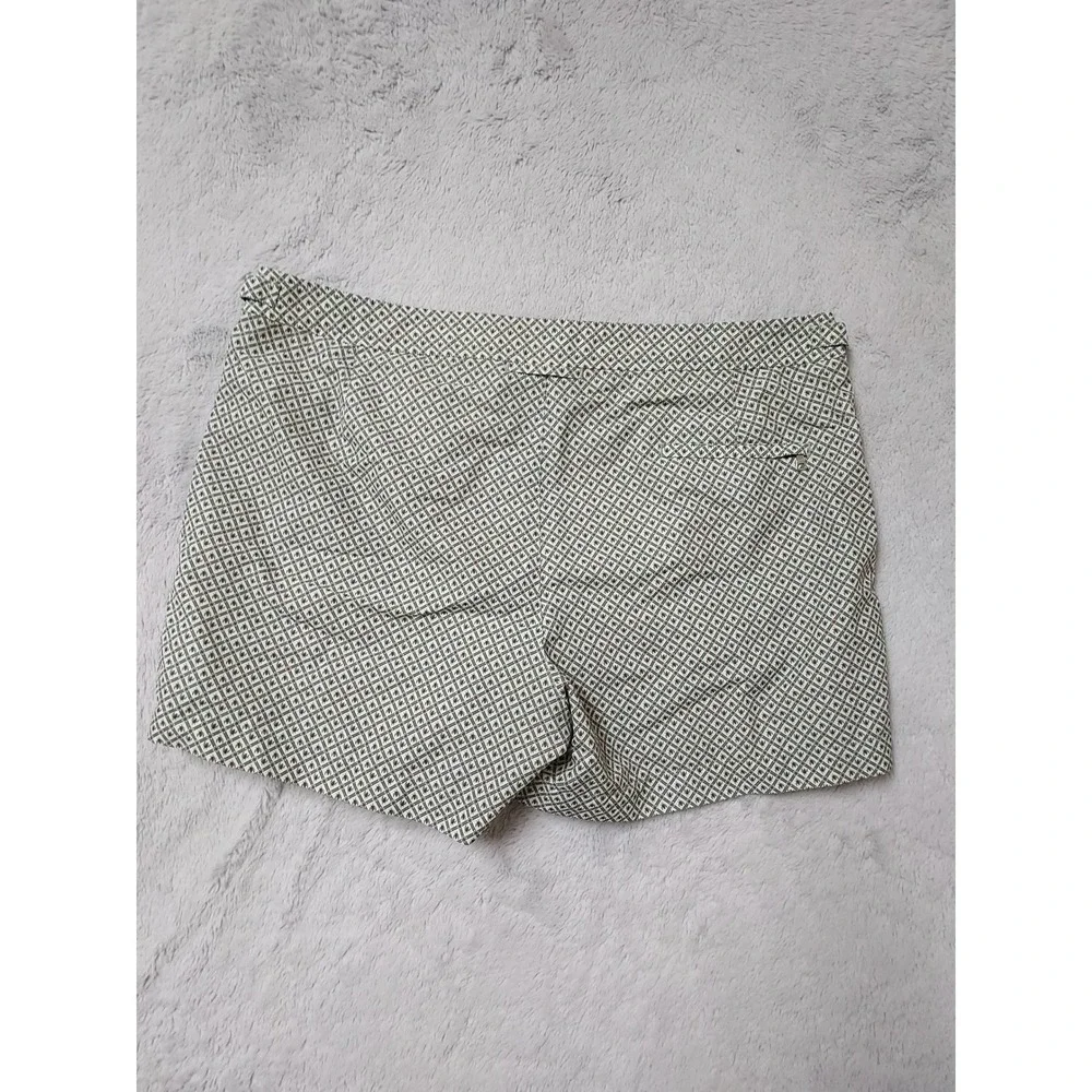Orlebar Brown Swim Short Mens 38 Bulldog  Geometric Print Green Adjustable Waist